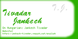 tivadar jankech business card